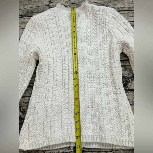 Express Women's Heavy Knit Button Sweater with Pockets, White, Size XS - Picture 10 of 14